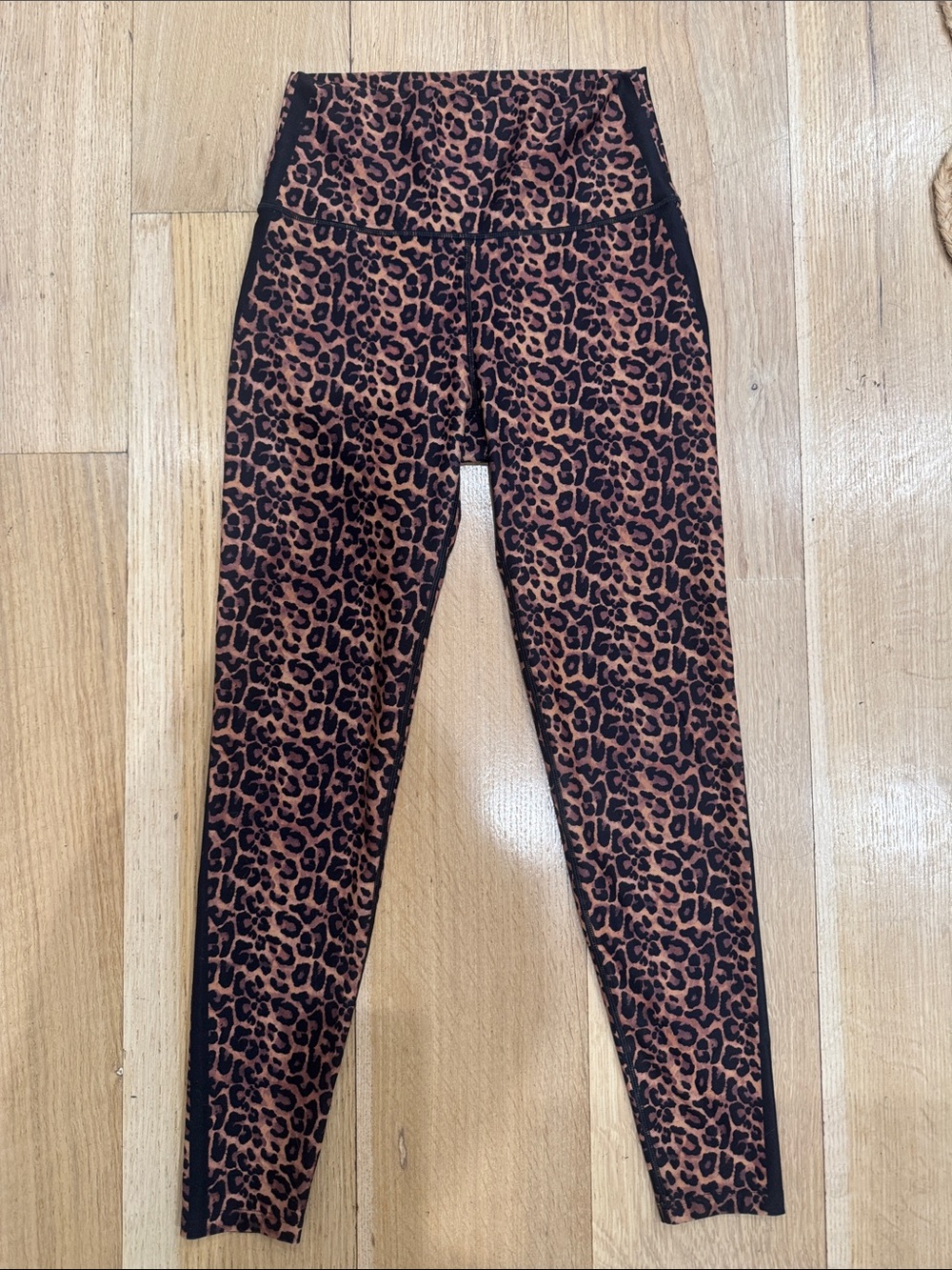 Leopard Print High-Waist Leggings - Black & Brown